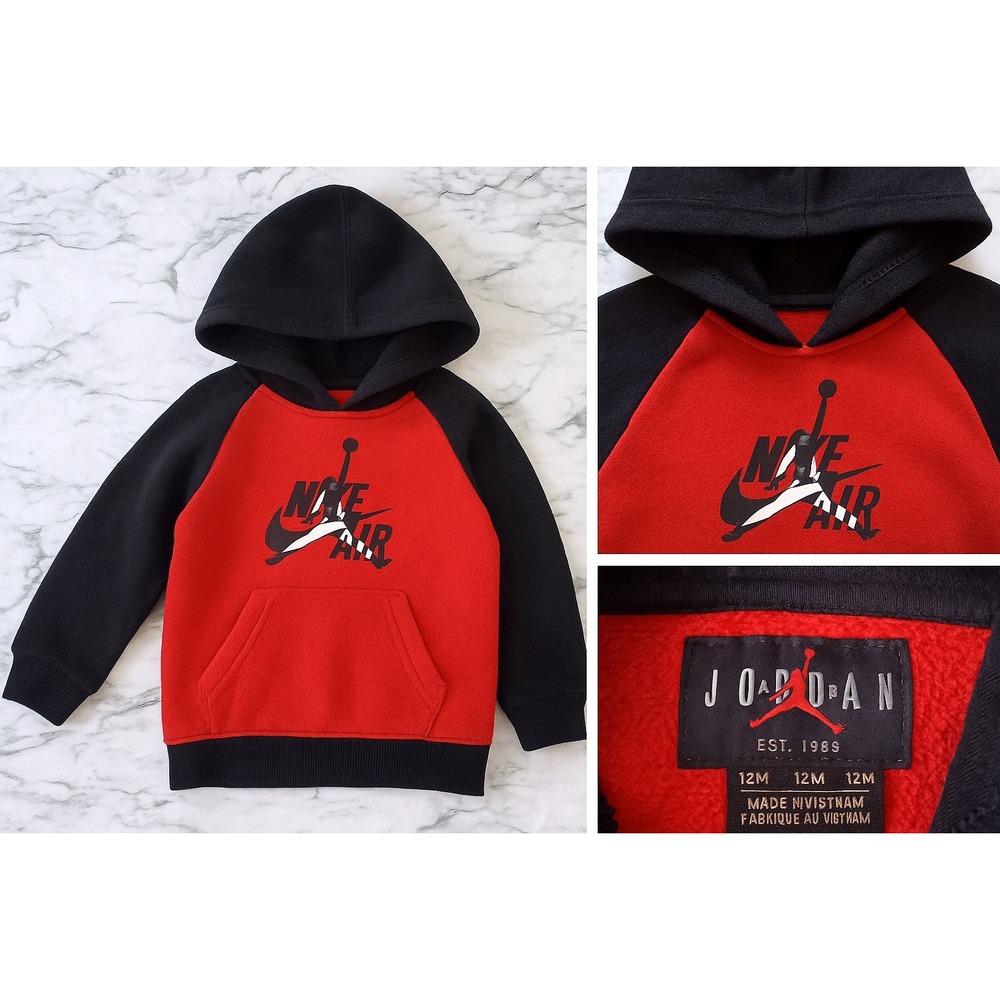 Nike Jordan Toddler Hoodie 12M Jumpman‎ Logo Pullover Sweatshirt Basketball